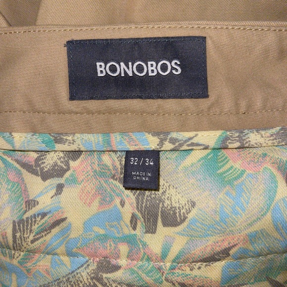 Bonobos 100% Cotton Straight Leg Tan Chino Khaki Pants 32/34 - Picture 5 of 8